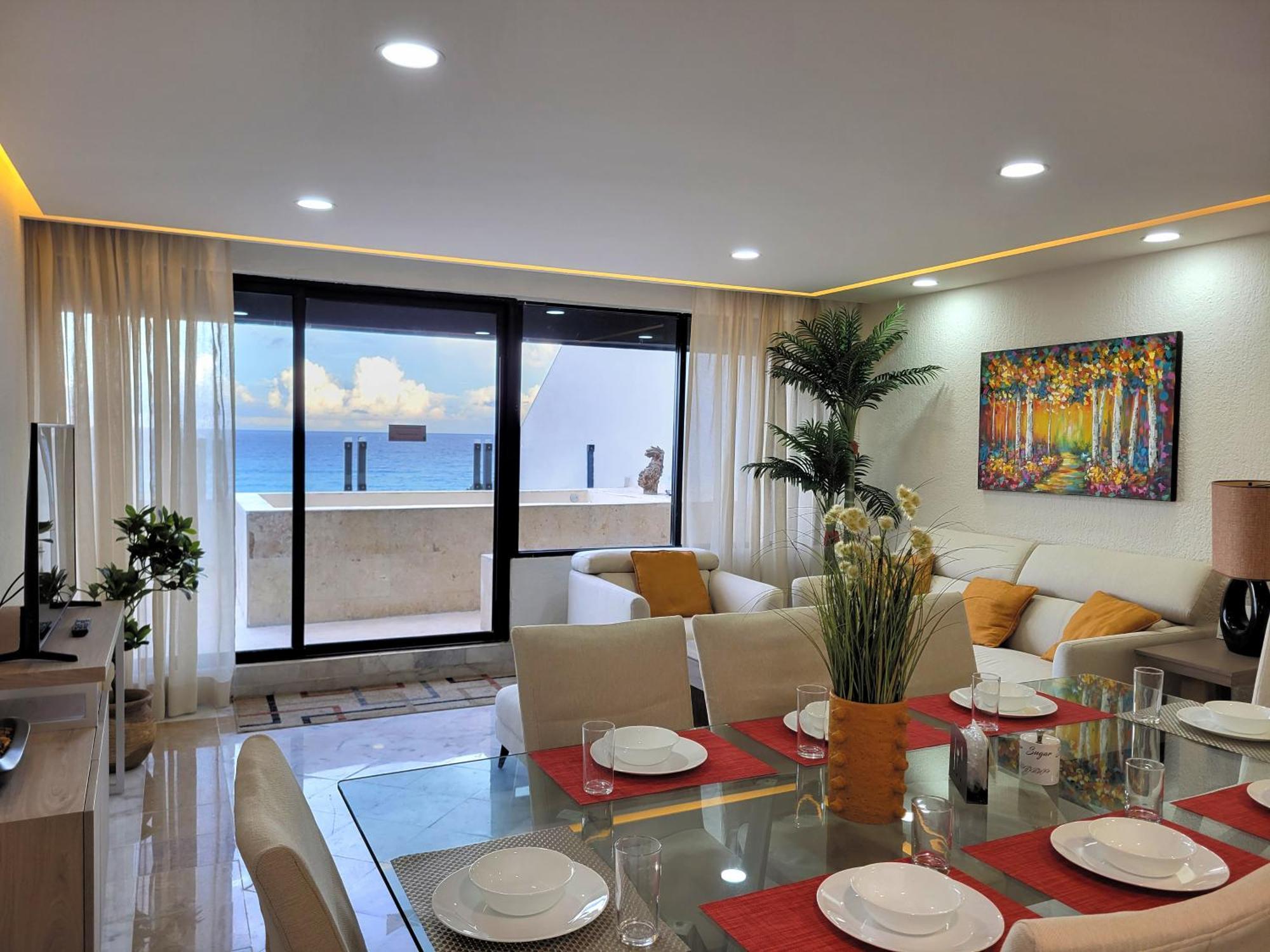 Beachfront Getaway Condo แคนคูน ภายนอก รูปภาพ